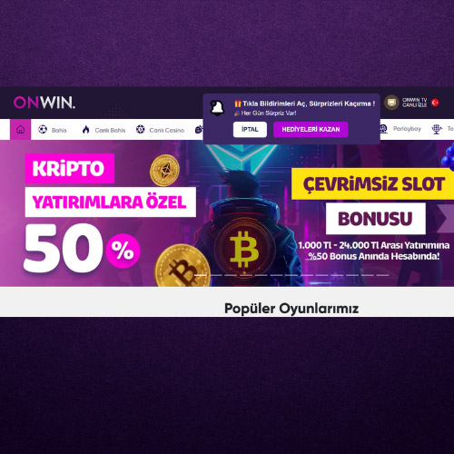 Resmi Onwin web sitesini ziyaret edin