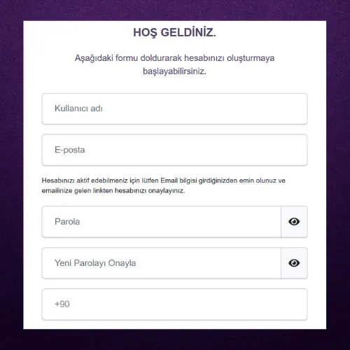 Onwin'de bilgilerinizi girin